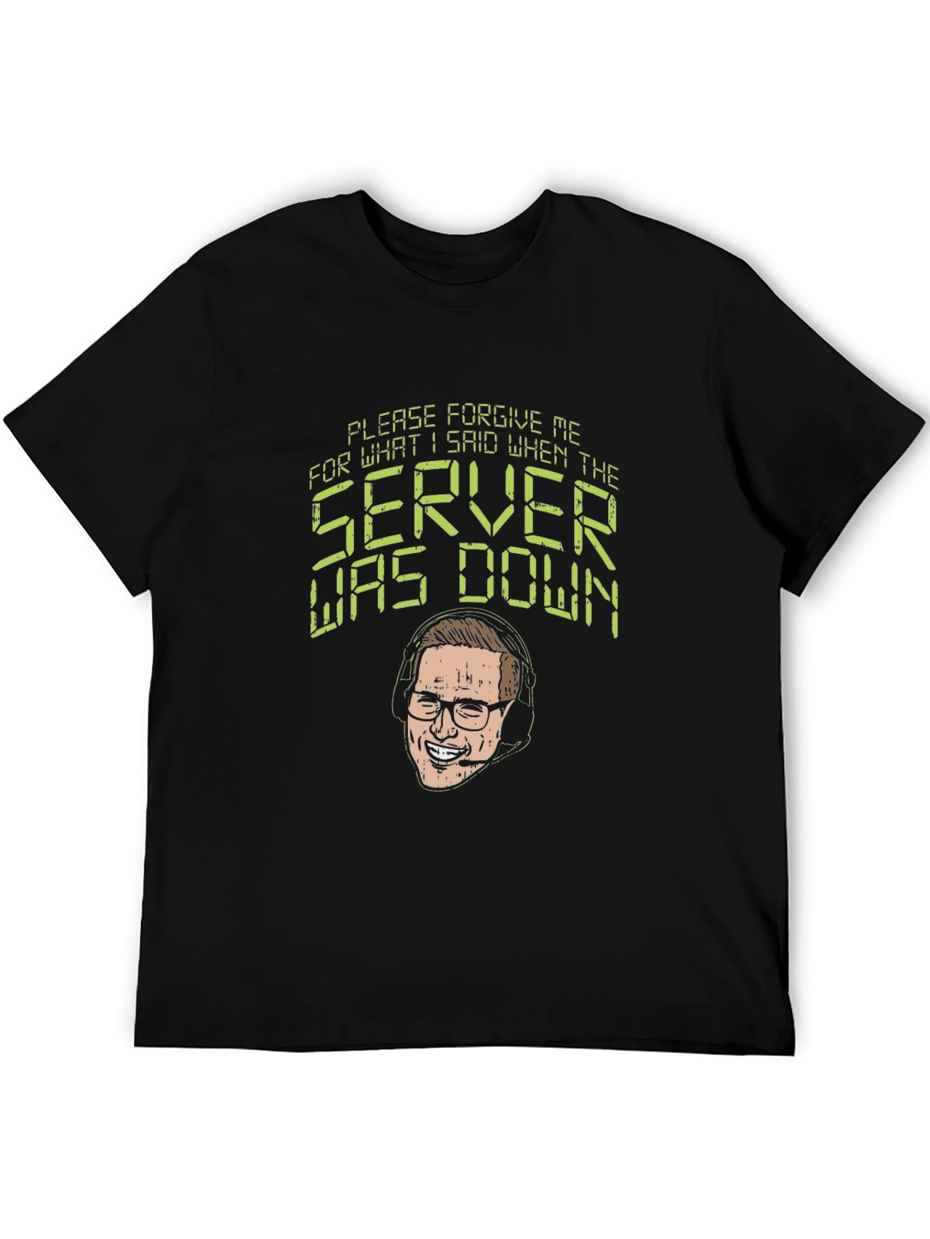 Black Forgive Me Server Was Down T-Shirt view 5