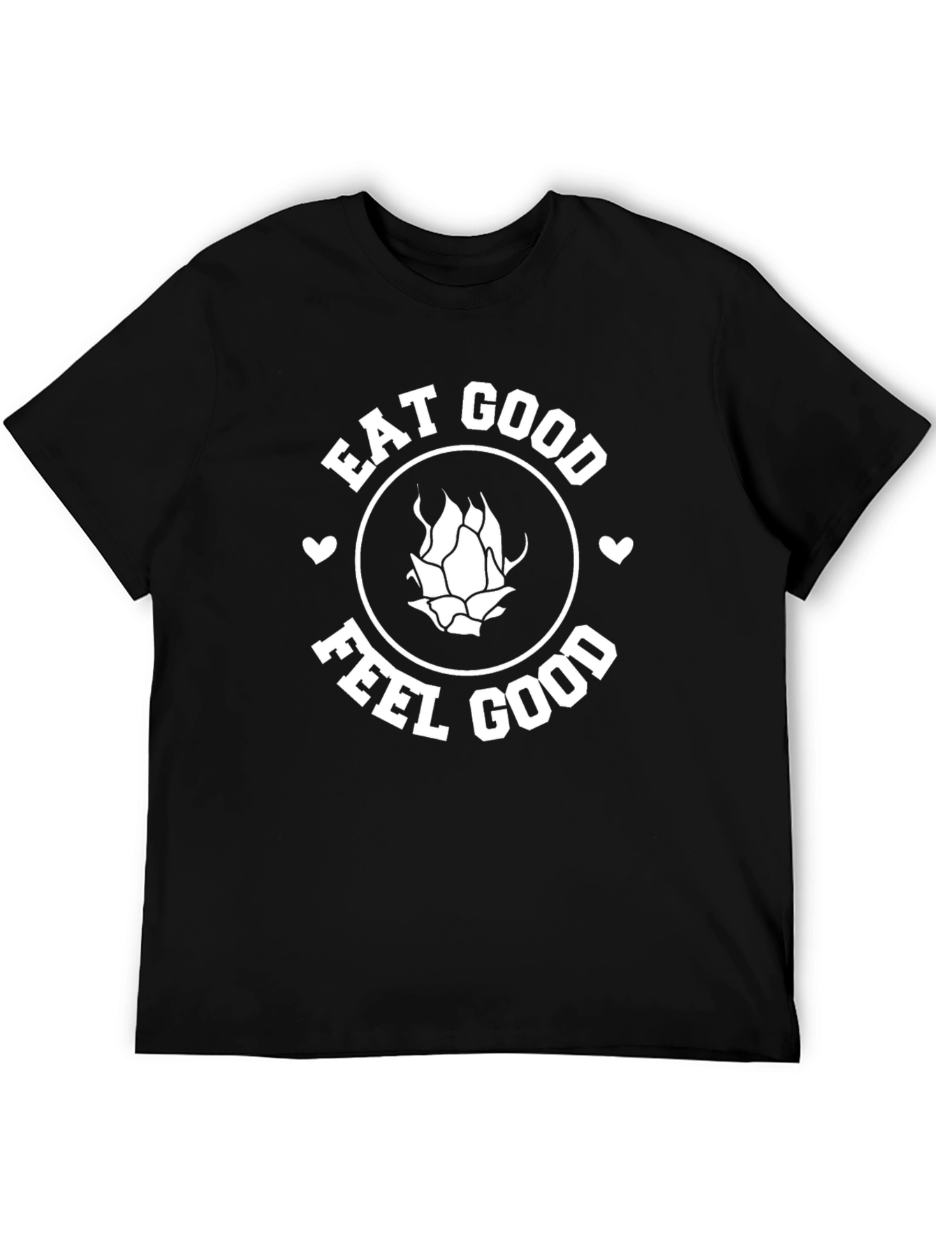 Black Eat Good Feel Good Black Graphic T-Shirt view 5