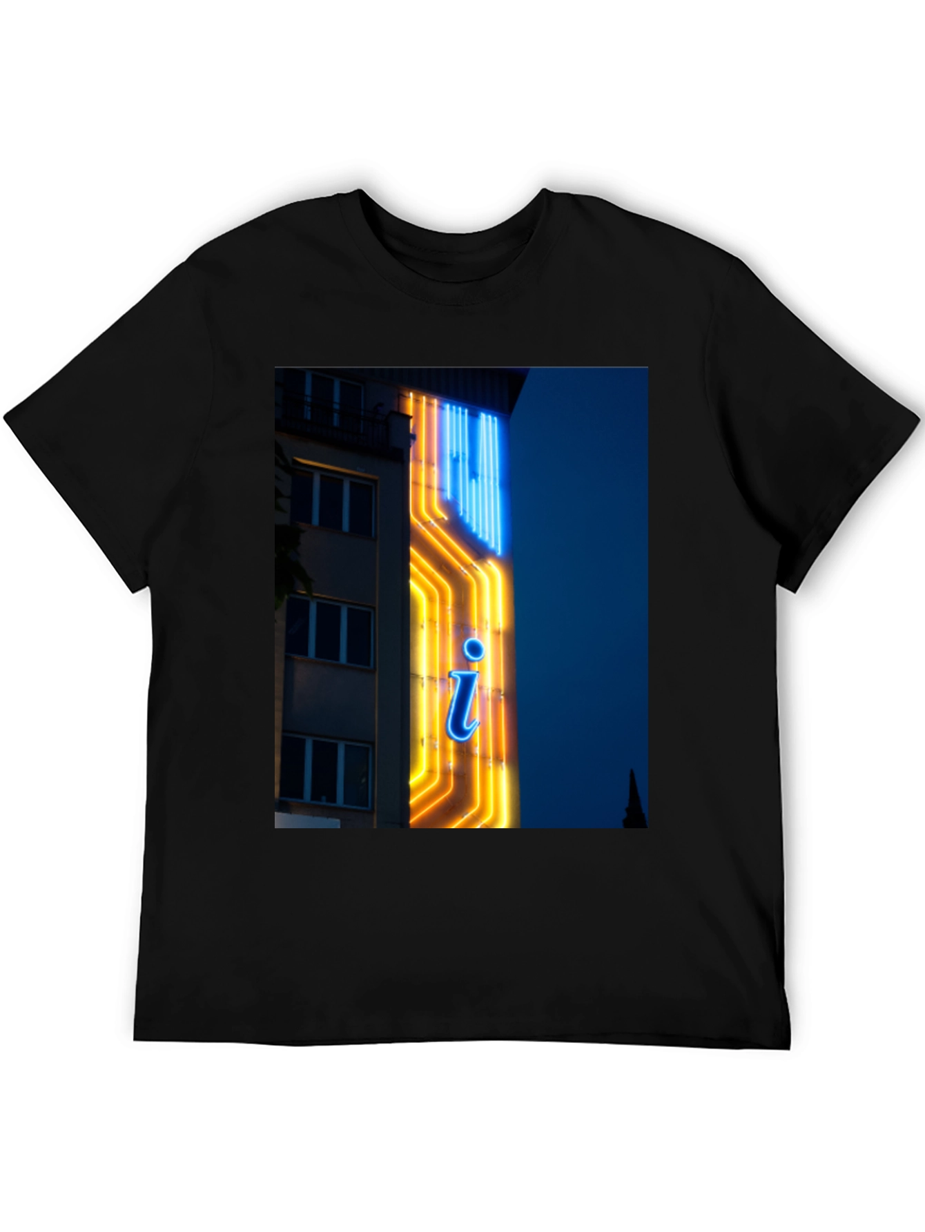 Black Neon Sign Graphic T-Shirt view 5