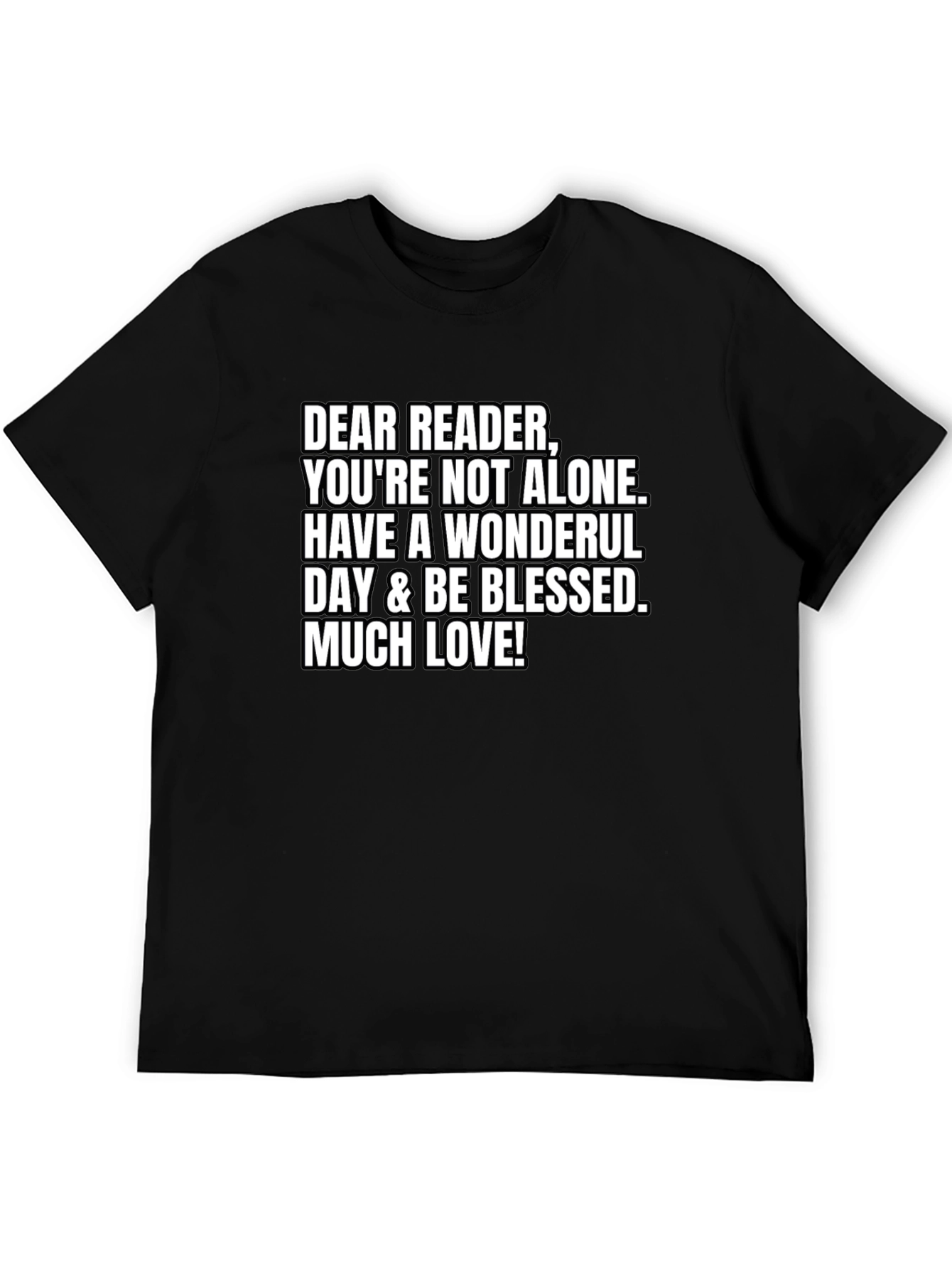 Black Dear Reader T-Shirt - You're Not Alone view 5