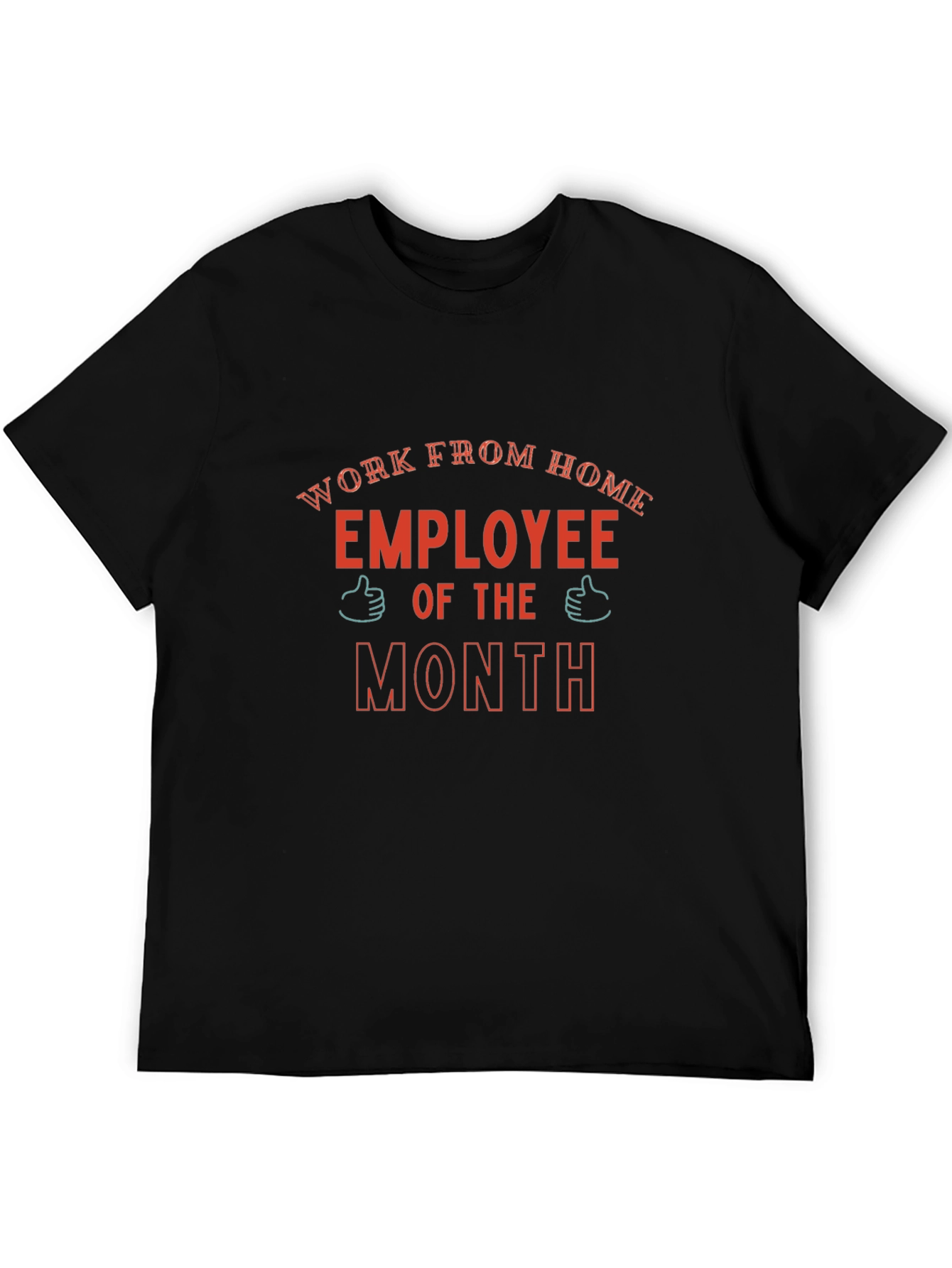 Black Work From Home Employee of the Month T-Shirt view 5