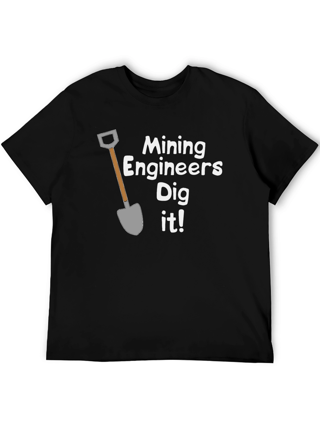 Black Mining Engineers Dig It! Funny T-Shirt view 5
