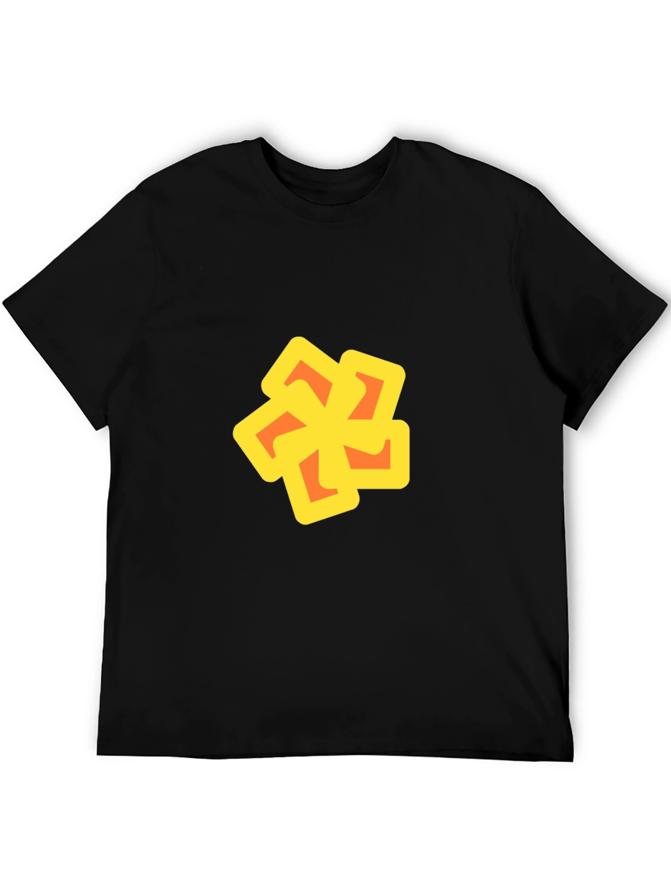 Black Abstract Graphic Black T-Shirt view 5