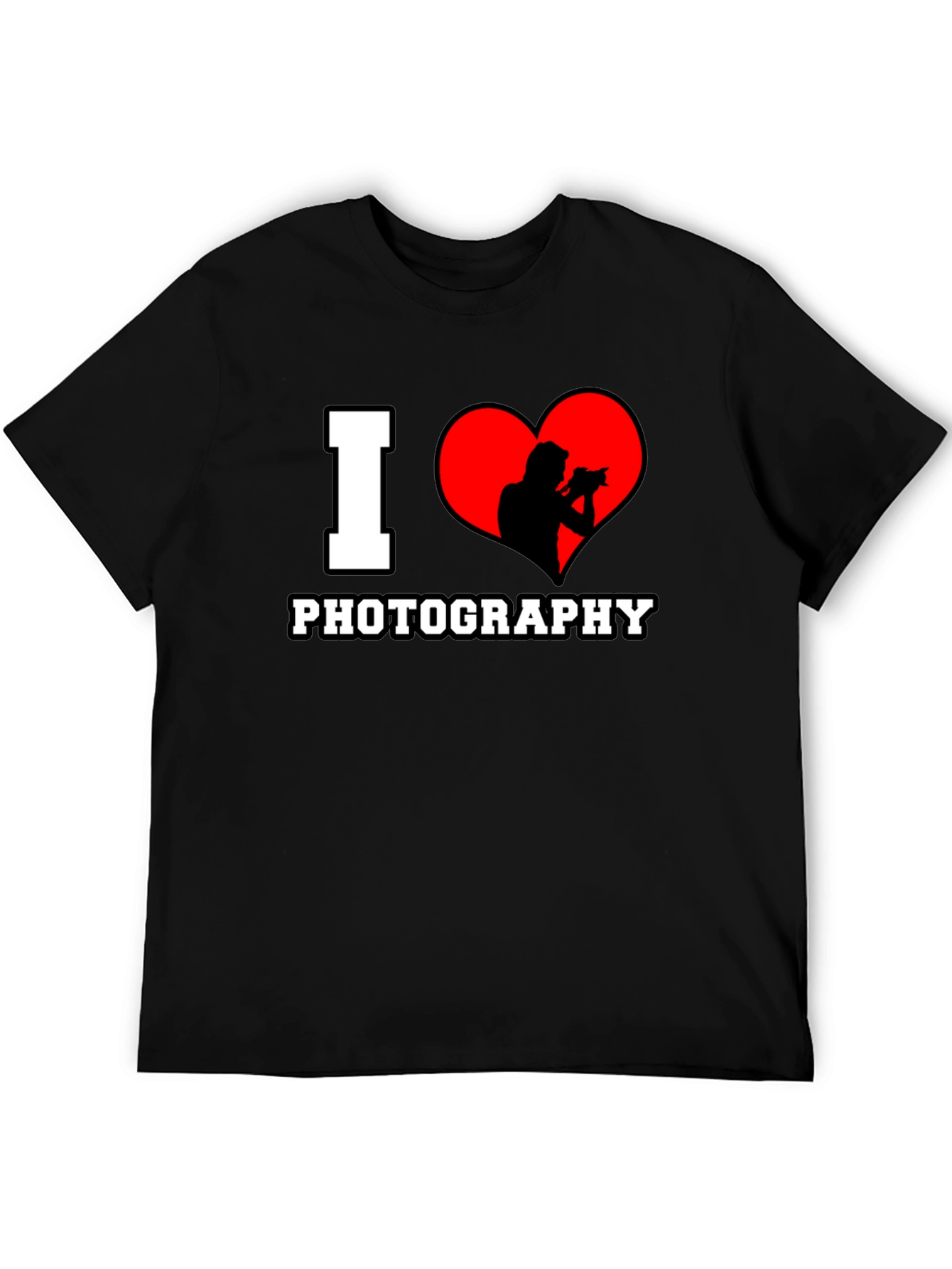 Black I Heart Photography Black T-Shirt view 5