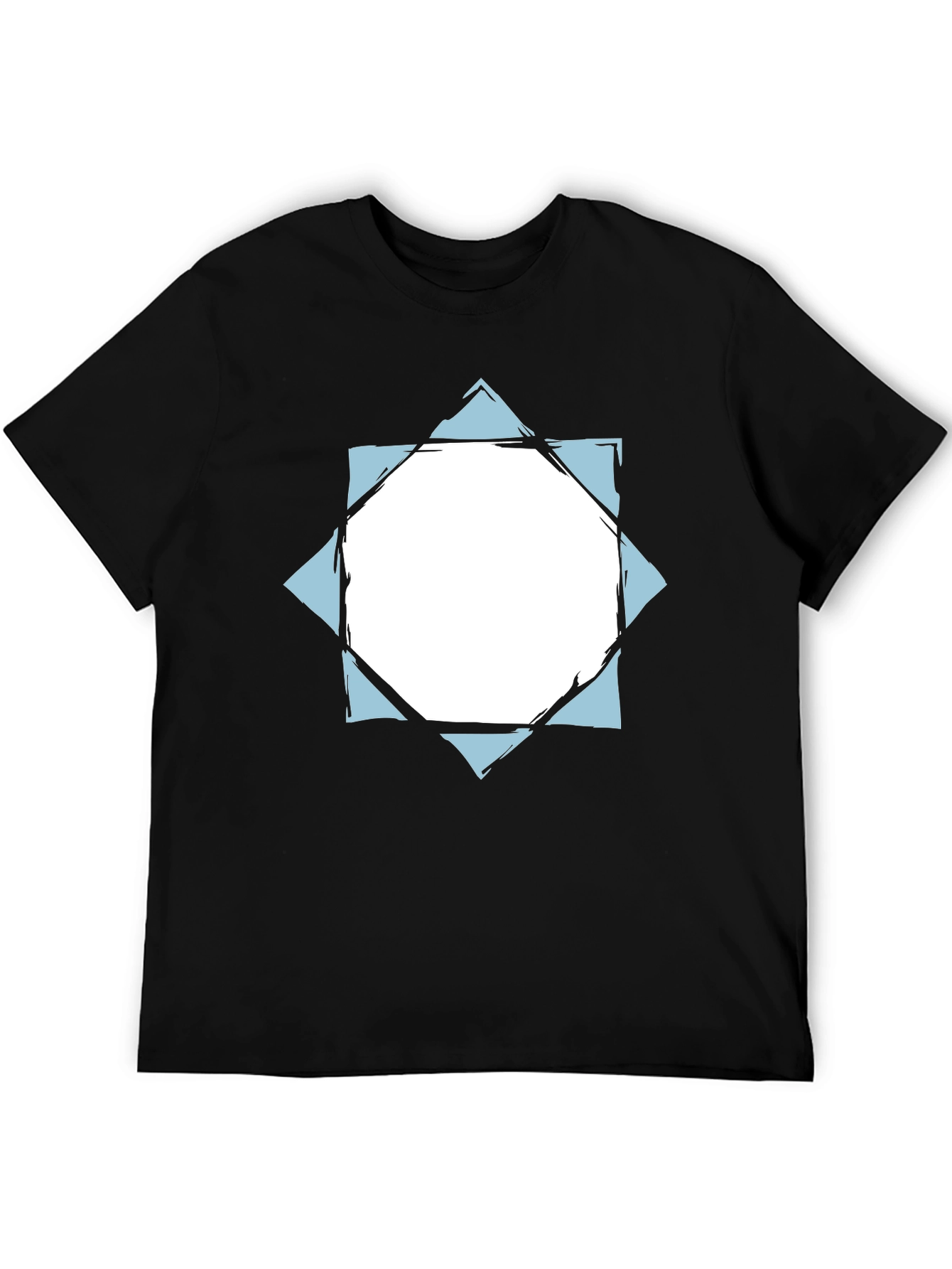 Black Abstract Graphic Print Black T-Shirt view 5