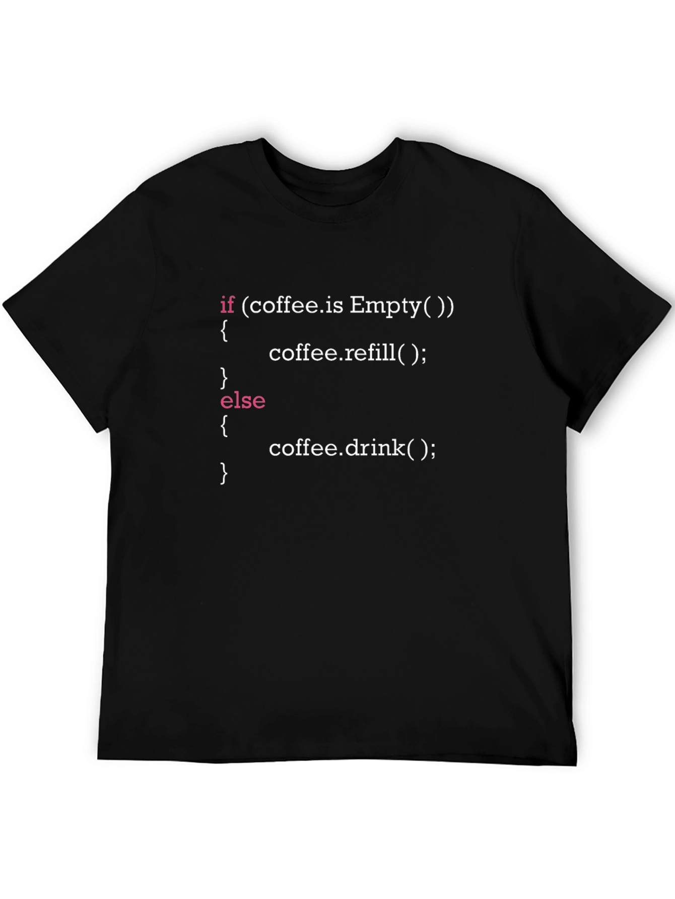 Black Coffee Code Black T-Shirt - Programmer Humor view 5