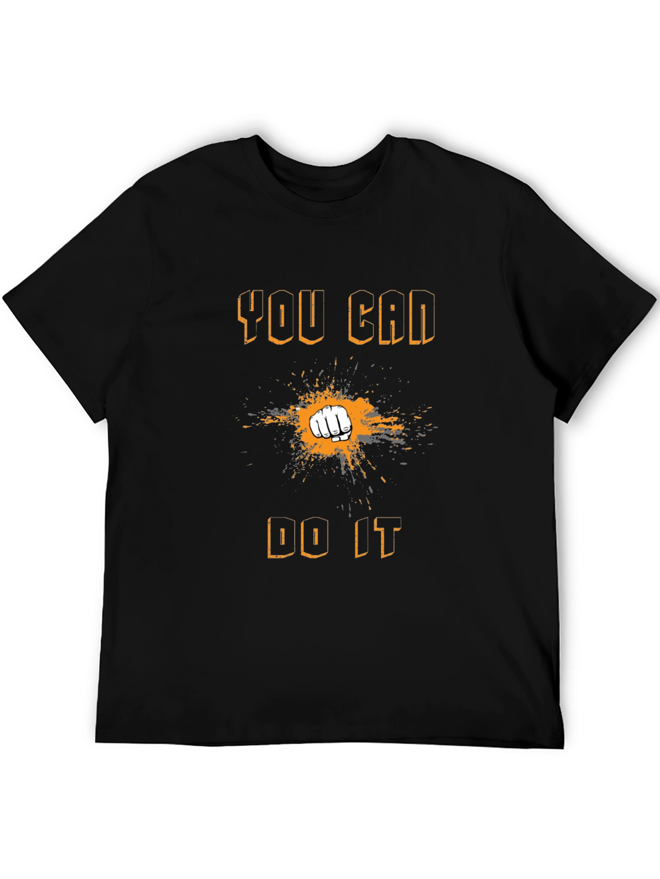 Black Motivational 'You Can Do It' Graphic Tee view 5