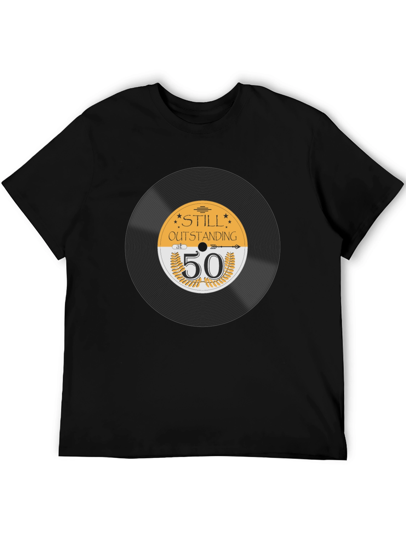 Black Still Outstanding at 50 Record Graphic T-Shirt view 5