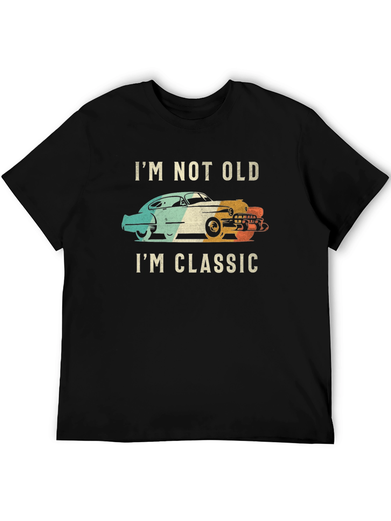 Black Classic Car Graphic Tee - I'm Not Old, I'm Classic view 5