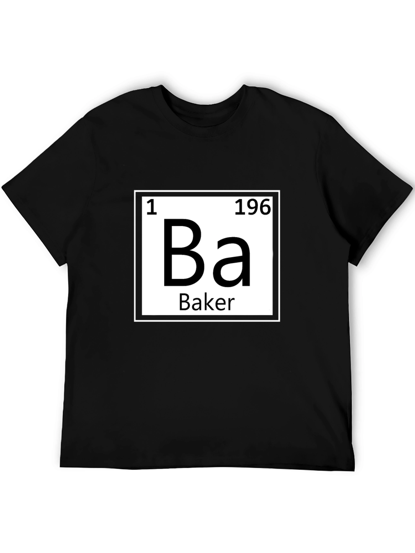 Black Periodic Table Baker Funny T-Shirt view 5