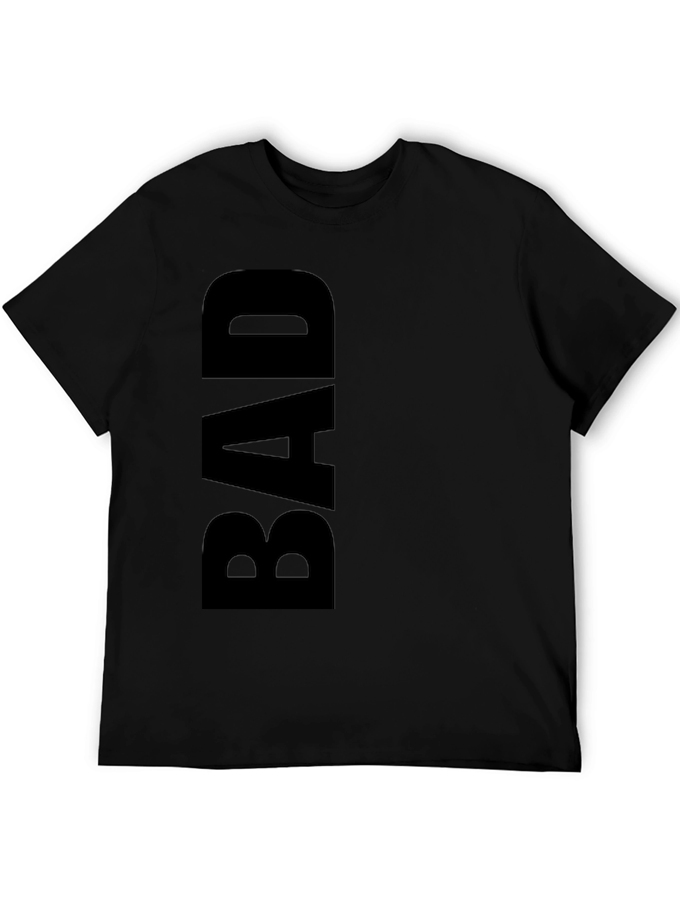 Black Black "BAD" Graphic Tee - Trendy Casual Wear view 5