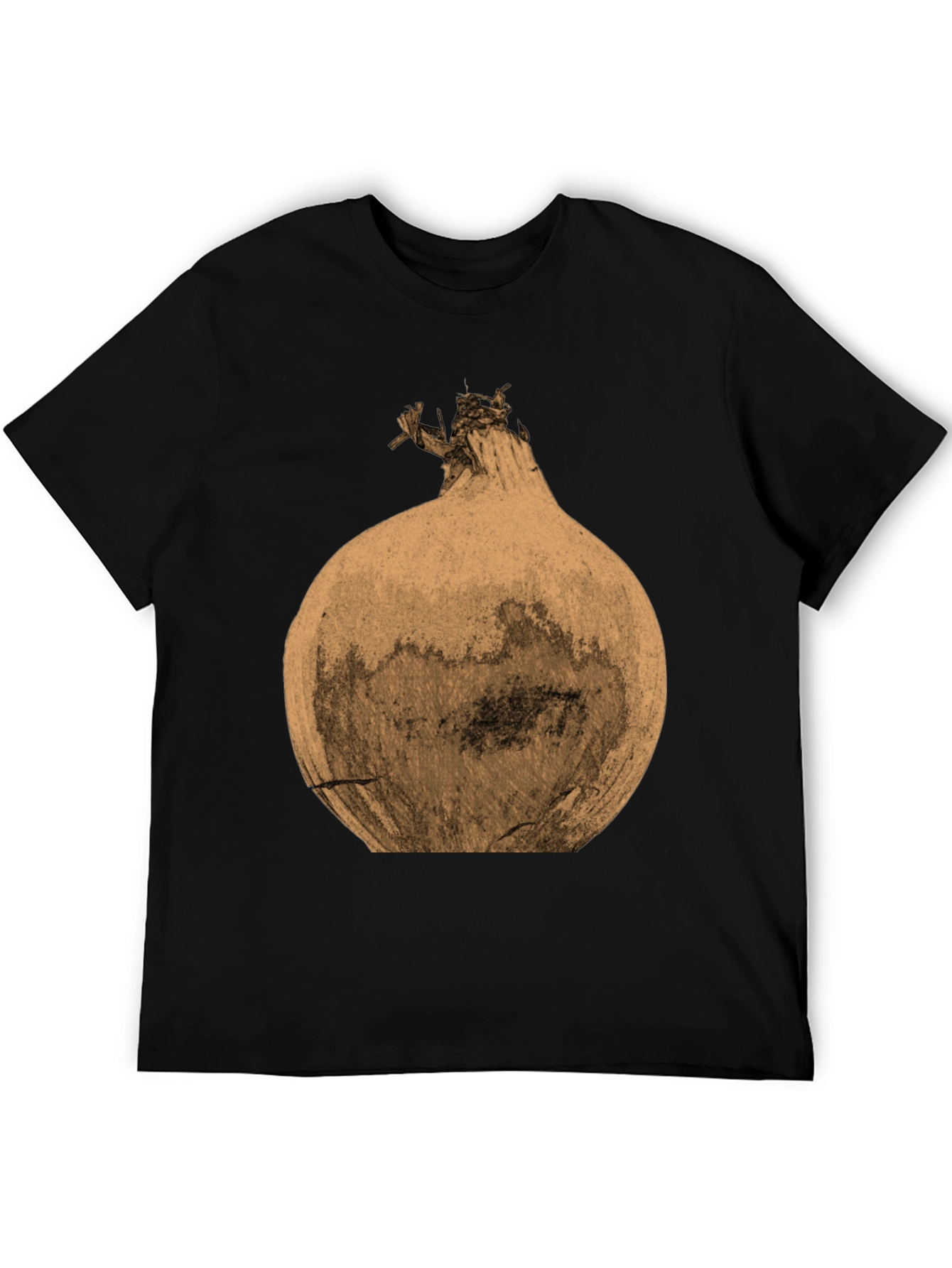 Black Men's Onion Graphic Print T-Shirt - Black view 5