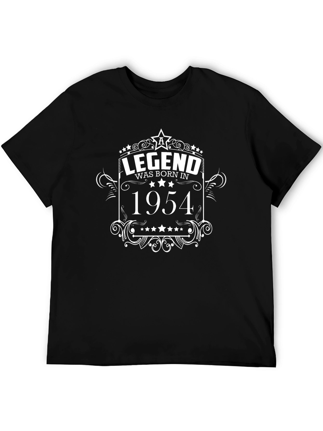 Black Legend Born in 1954 Black T-Shirt view 5
