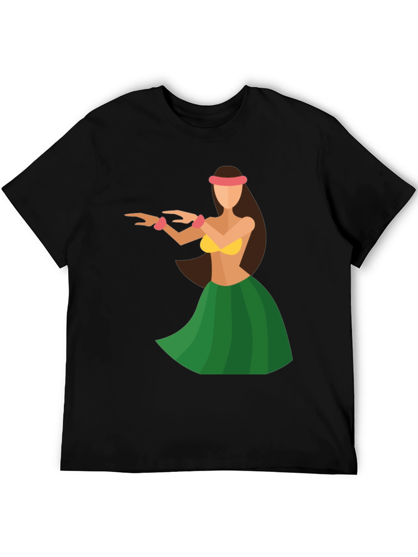 Black Hula Dancer Graphic Tee - Tropical Vibe view 5