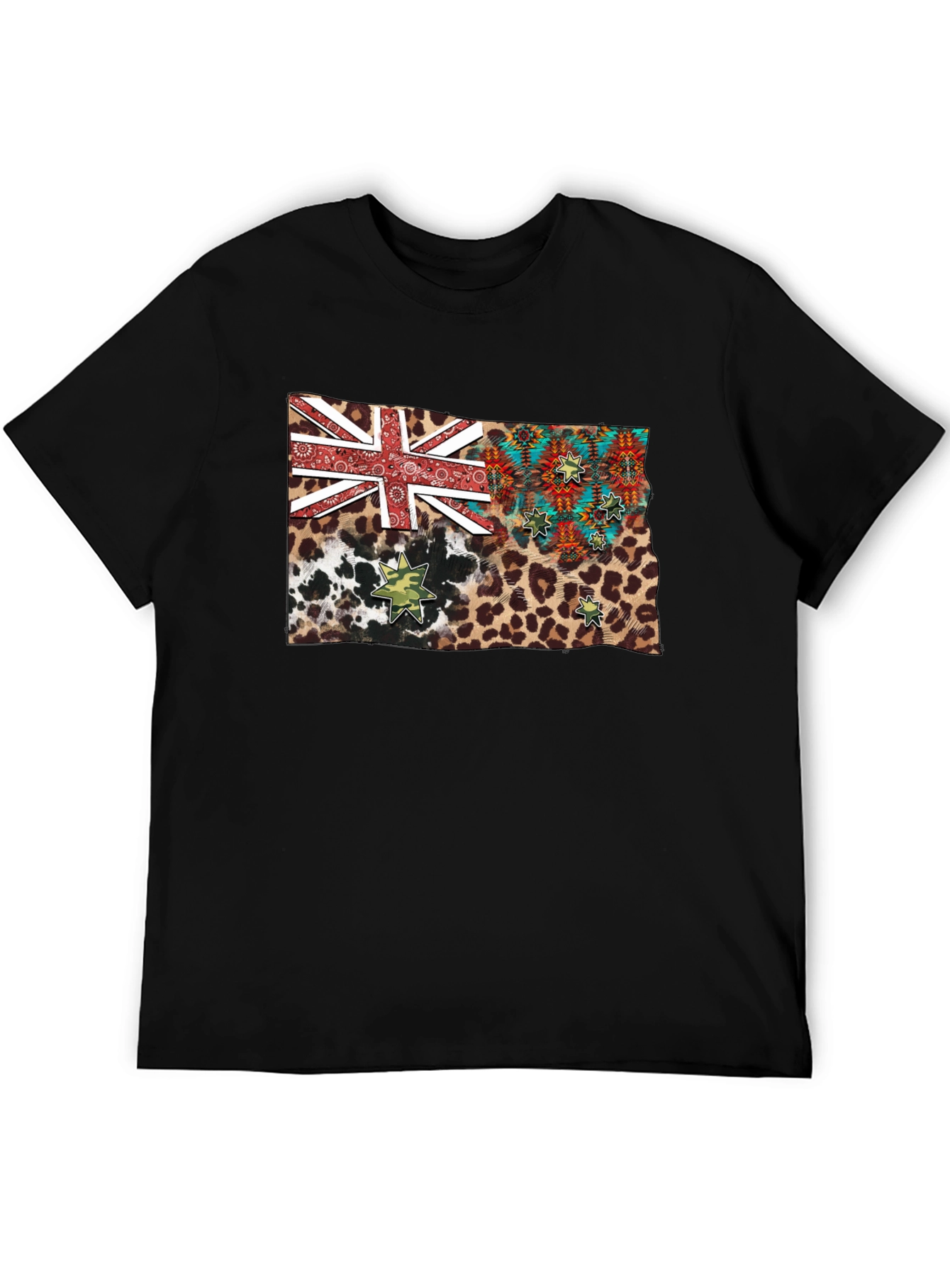 Black Novelty Print Black T-Shirt view 5