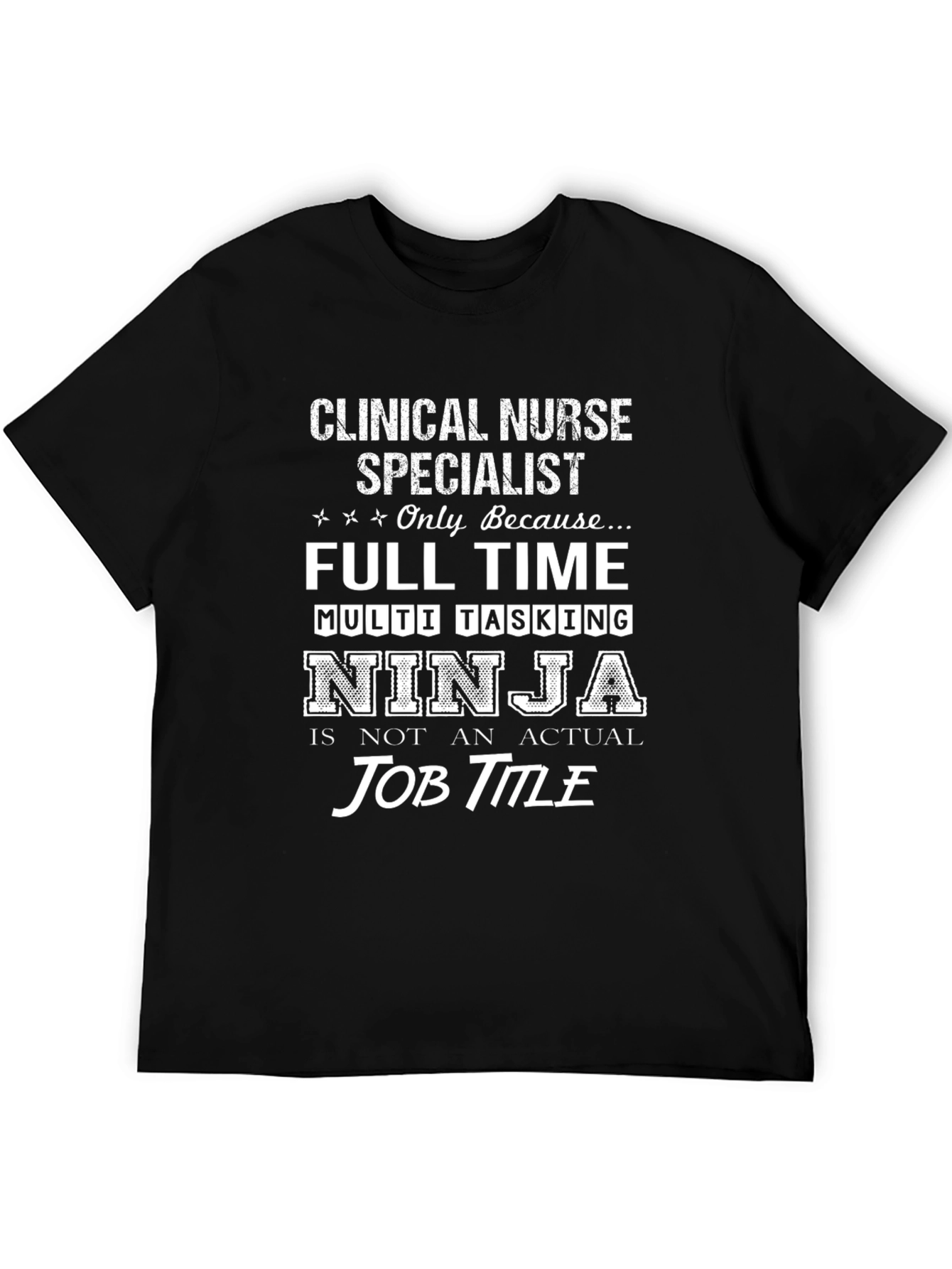 Black Clinical Nurse Specialist Ninja T-Shirt view 5