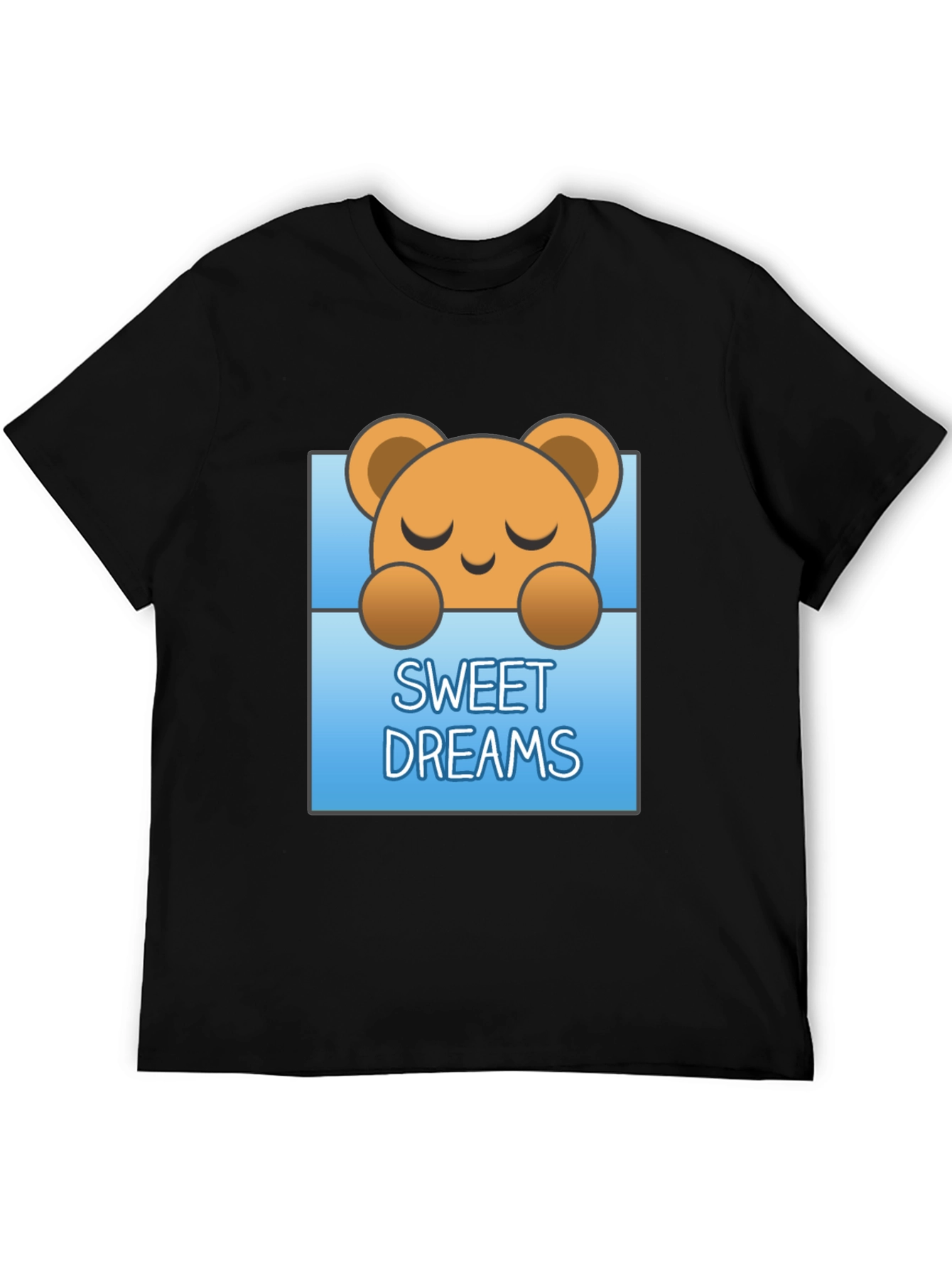 Black Sweet Dreams Bear Graphic Tee - Soft Cotton view 5