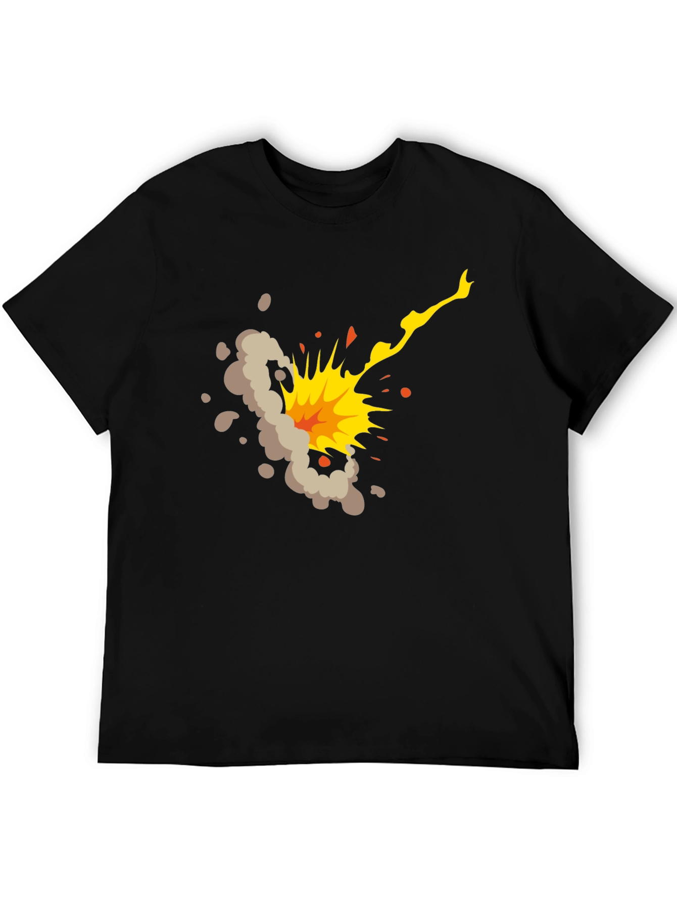 Black Explosion Graphic Black T-Shirt view 5