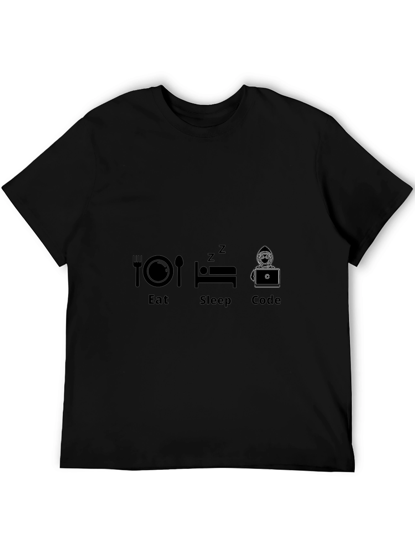 Black Eat Sleep Code T-Shirt - Programmer Gift view 5