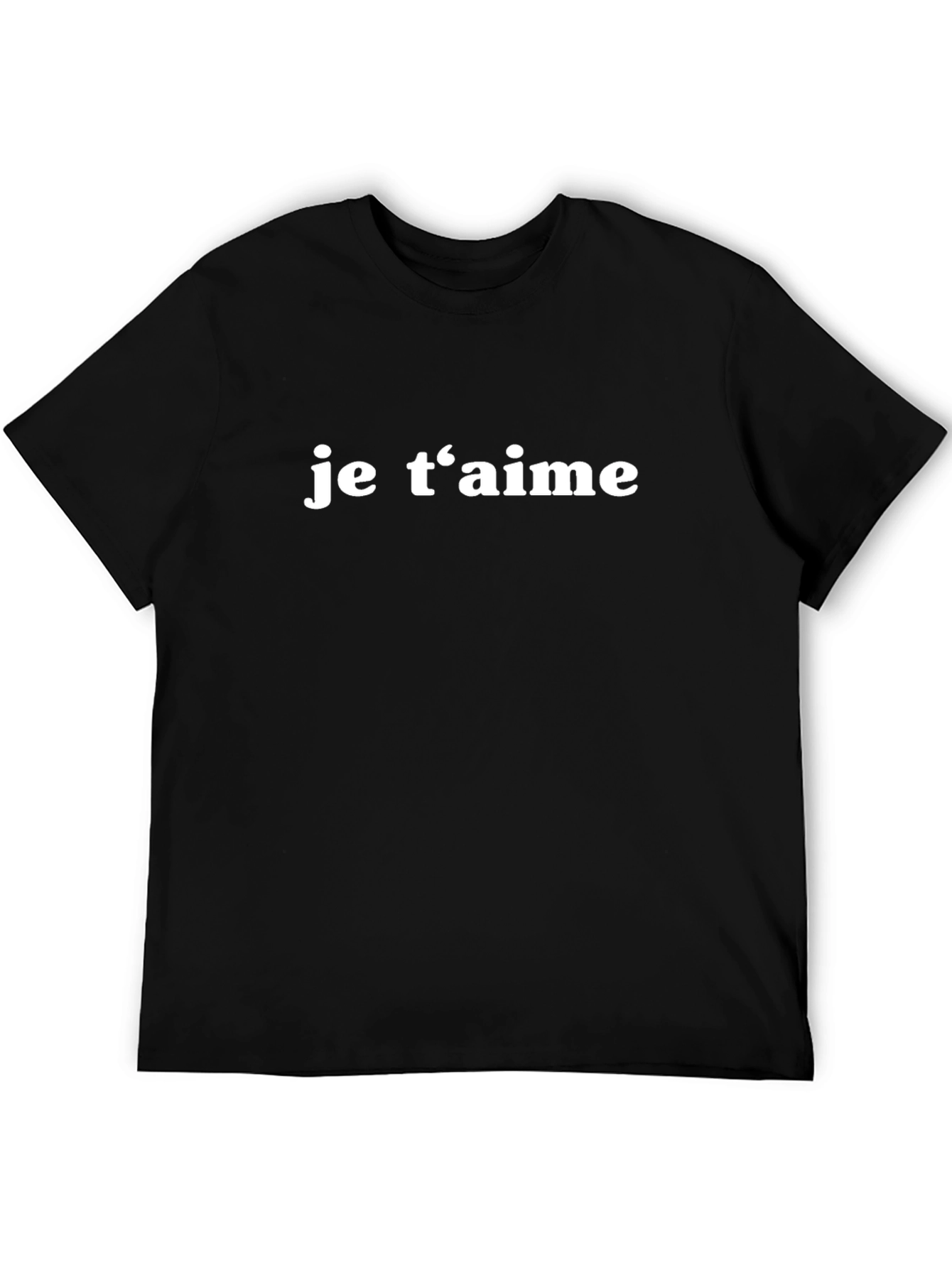 Black Je T'aime Graphic Tee - Black T-Shirt view 5