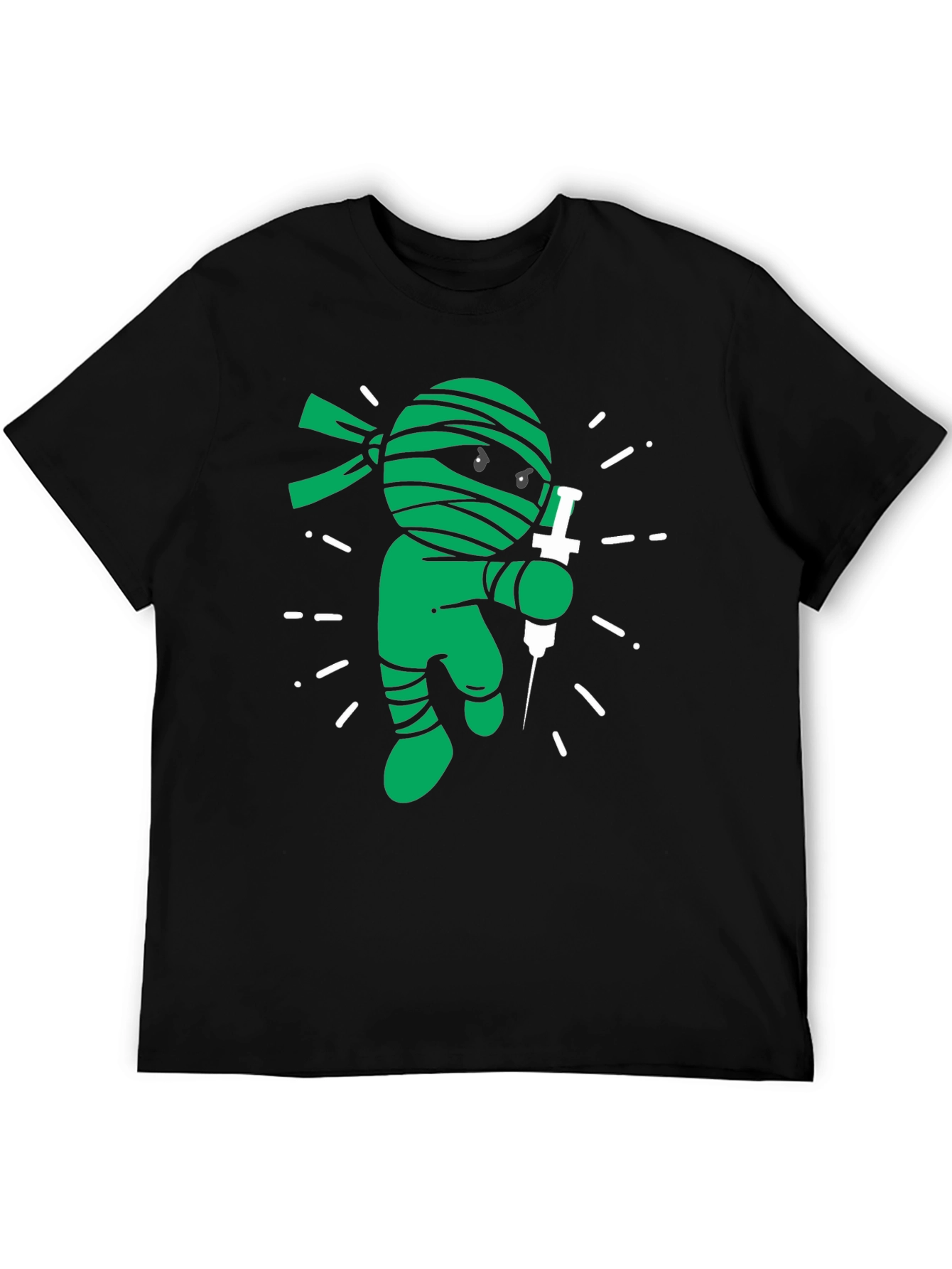 Black Vaccine Ninja Black T-Shirt view 5