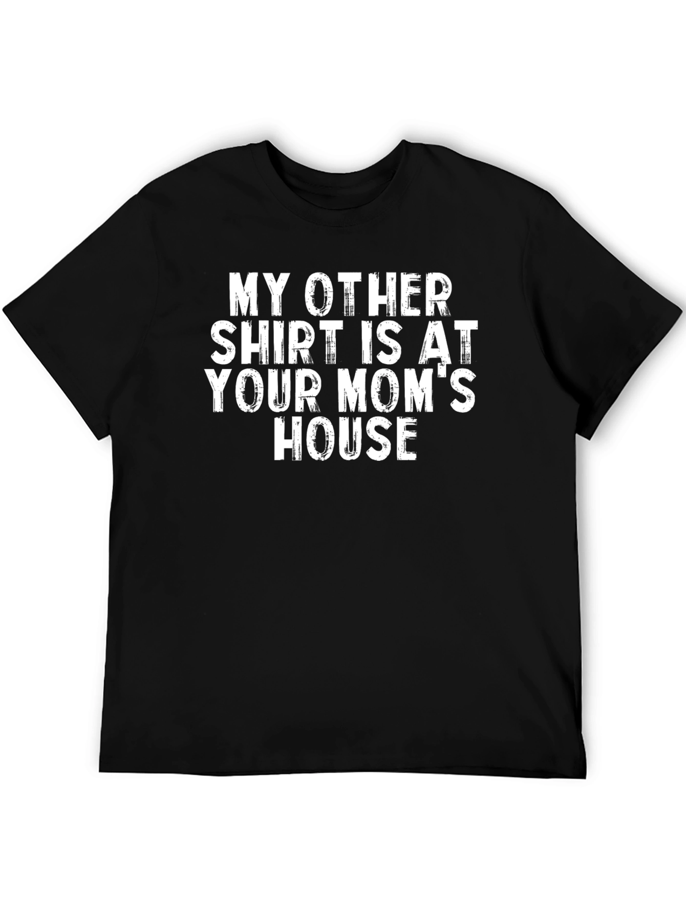 Black Humorous "Your Mom's House" Graphic Tee view 5