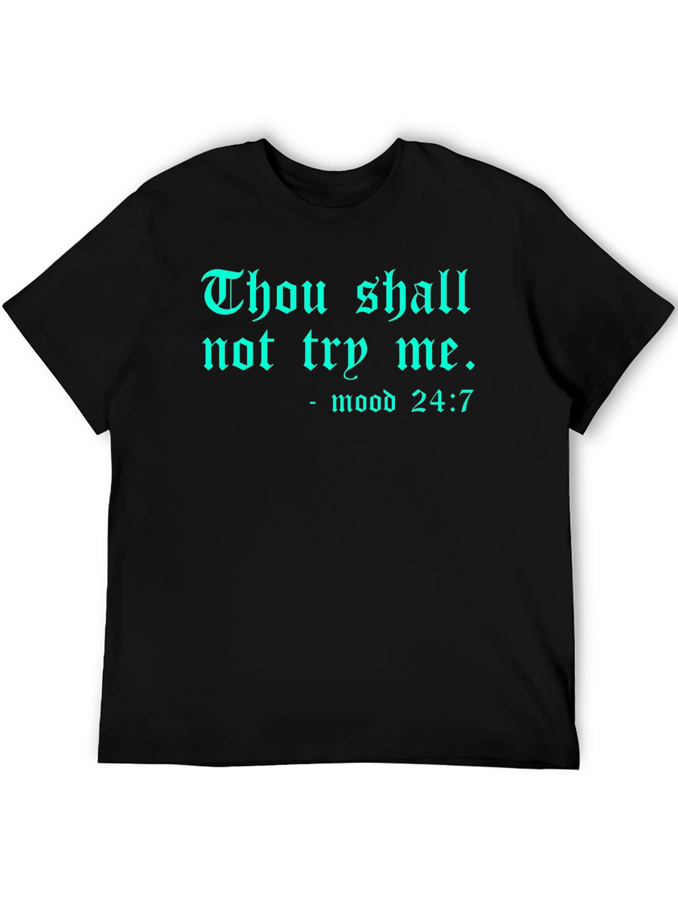 Black Thou Shall Not Try Me Graphic Tee view 5