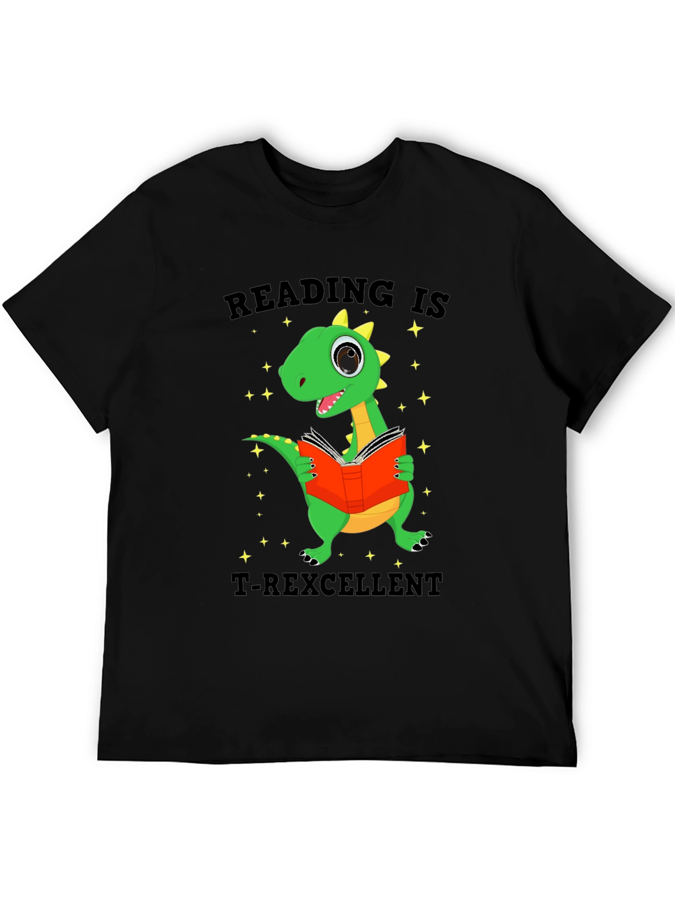 Black Reading is T-Rexcellent T-Shirt view 5