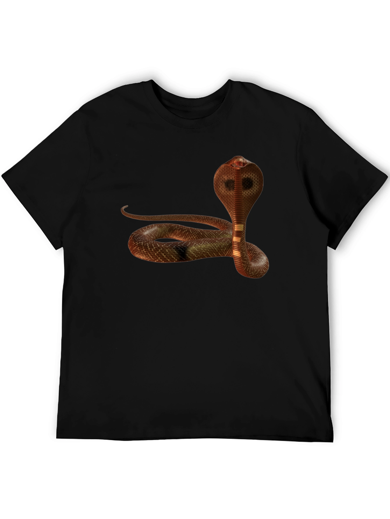 Black Cobra Snake Graphic Black T-Shirt view 5