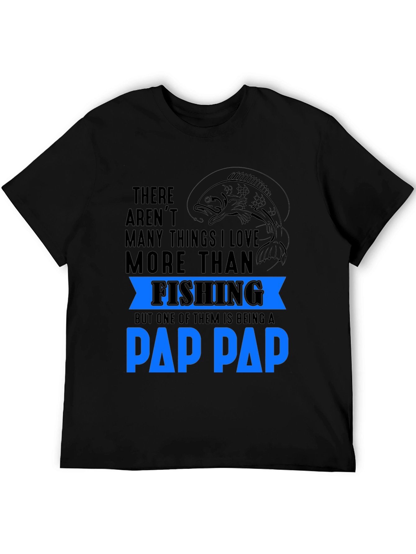 Black Fishing Pap Pap T-Shirt view 5