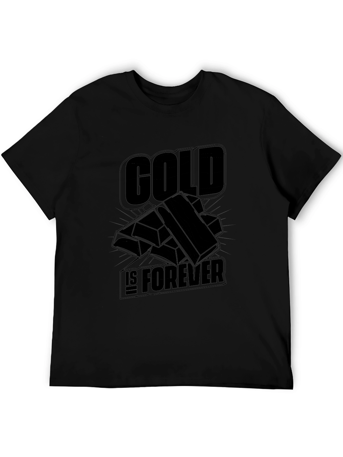 Black Gold Is Forever Graphic Tee - Black Cotton T-Shirt view 5