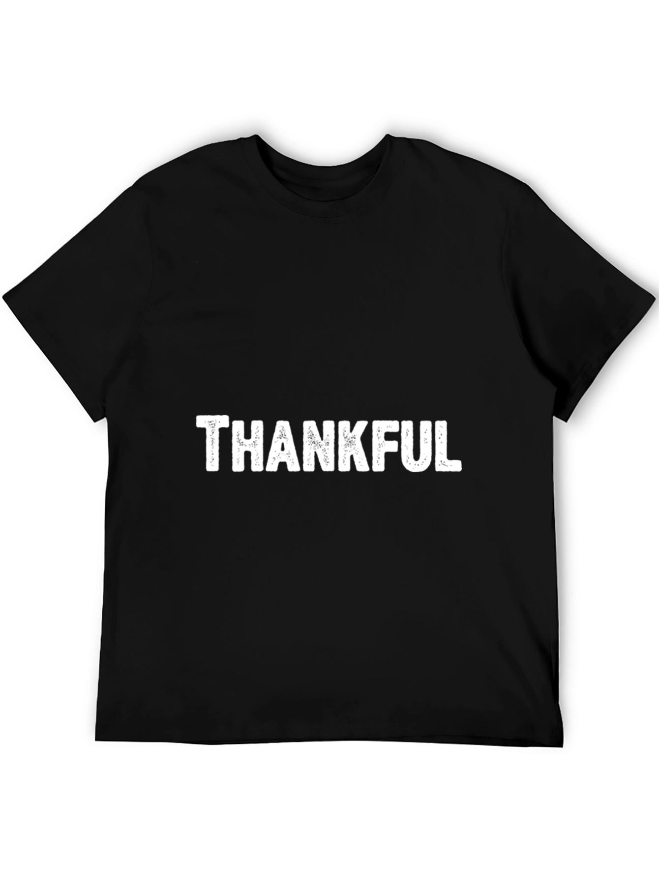 Black Thankful Graphic Tee - Soft Cotton Blend view 5