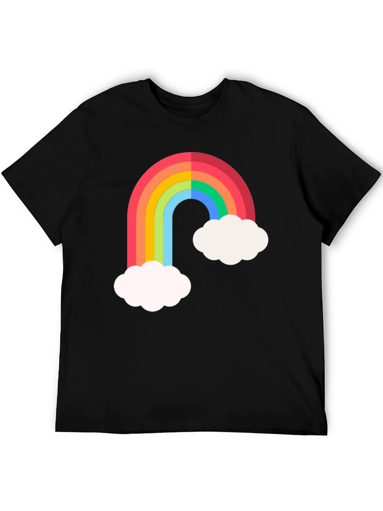 Black Rainbow & Cloud Graphic Tee view 5
