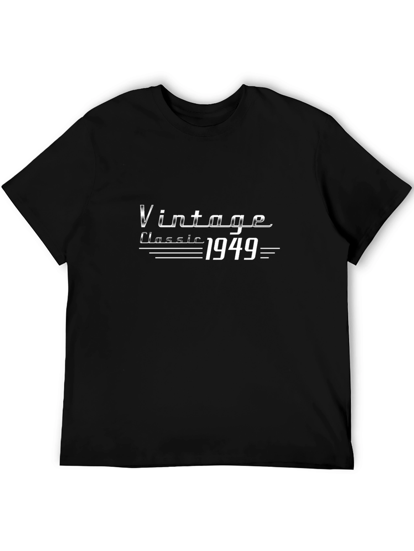 Black Vintage Classic 1949 Black T-Shirt view 5