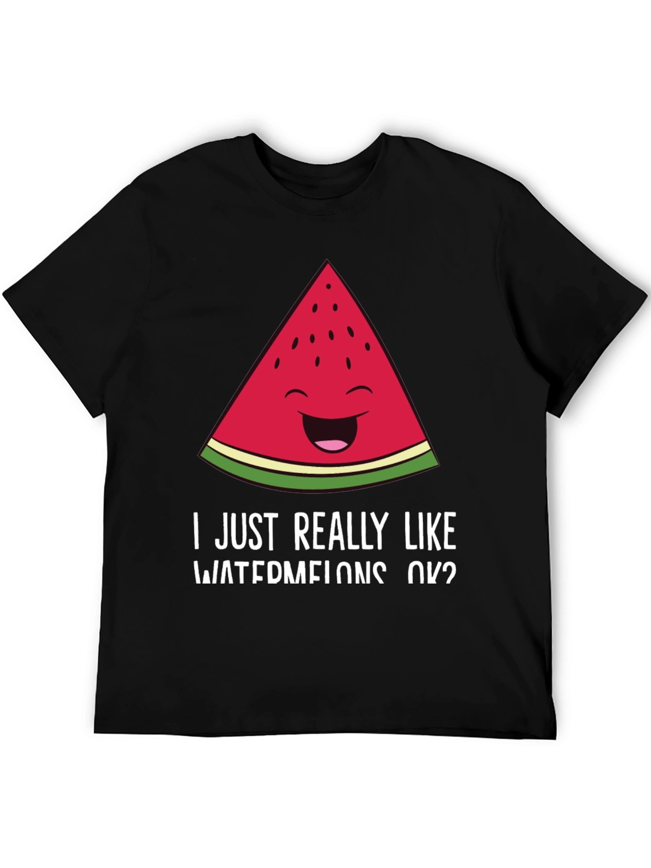 Black Funny Watermelon T-Shirt - I Like Watermelons OK? view 5