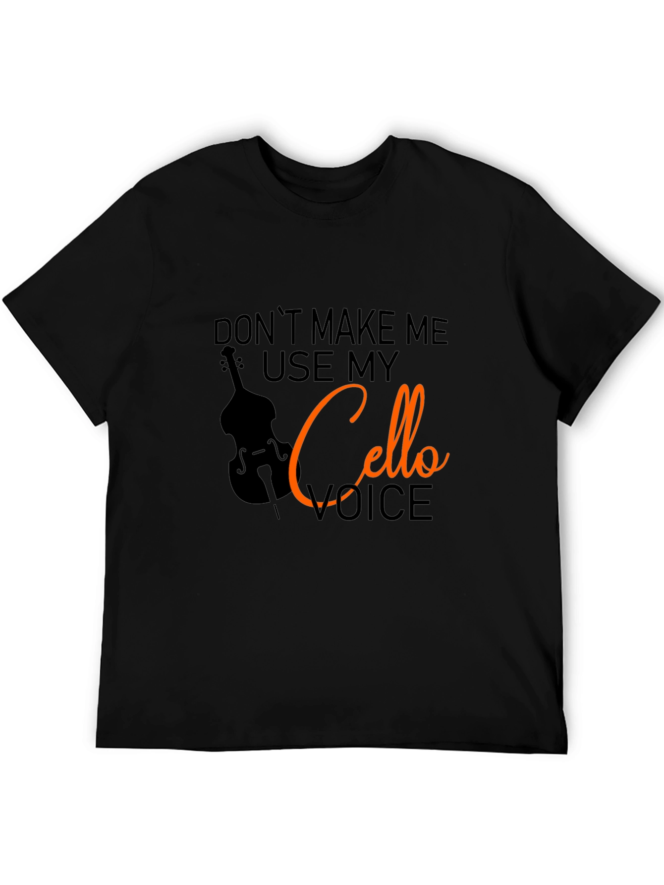 Black Cello Voice T-Shirt - Funny Musician Tee view 5