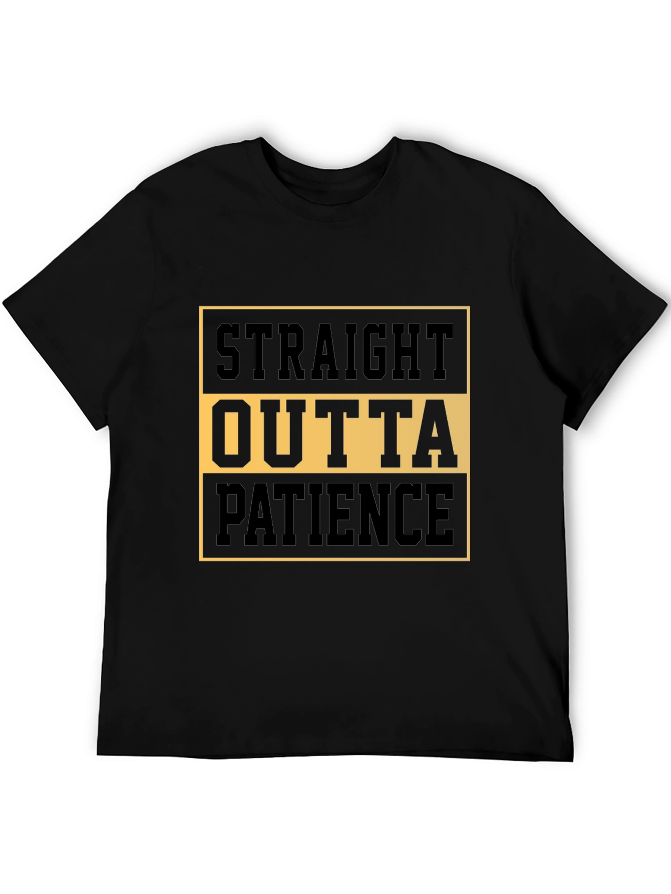 Black Straight Outta Patience Graphic Tee view 5