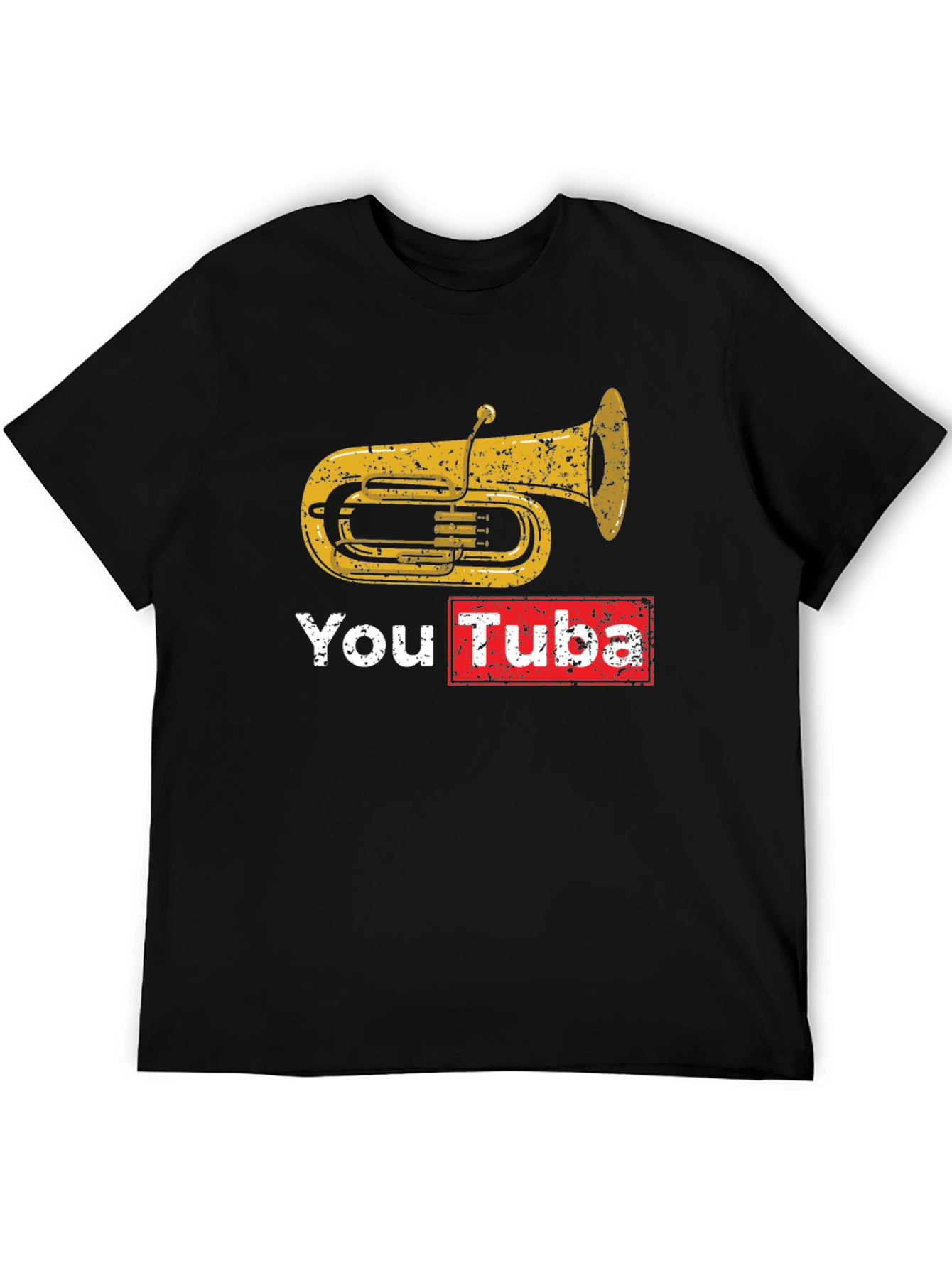 Black You Tuba Graphic T-Shirt - Musician's Novelty Tee view 5