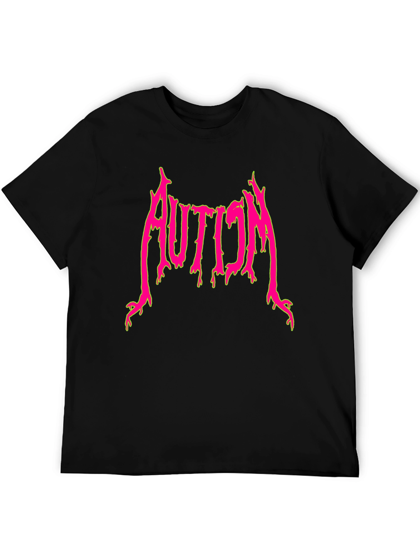Black Caution T-Shirt - Black, Bold Graphic view 5