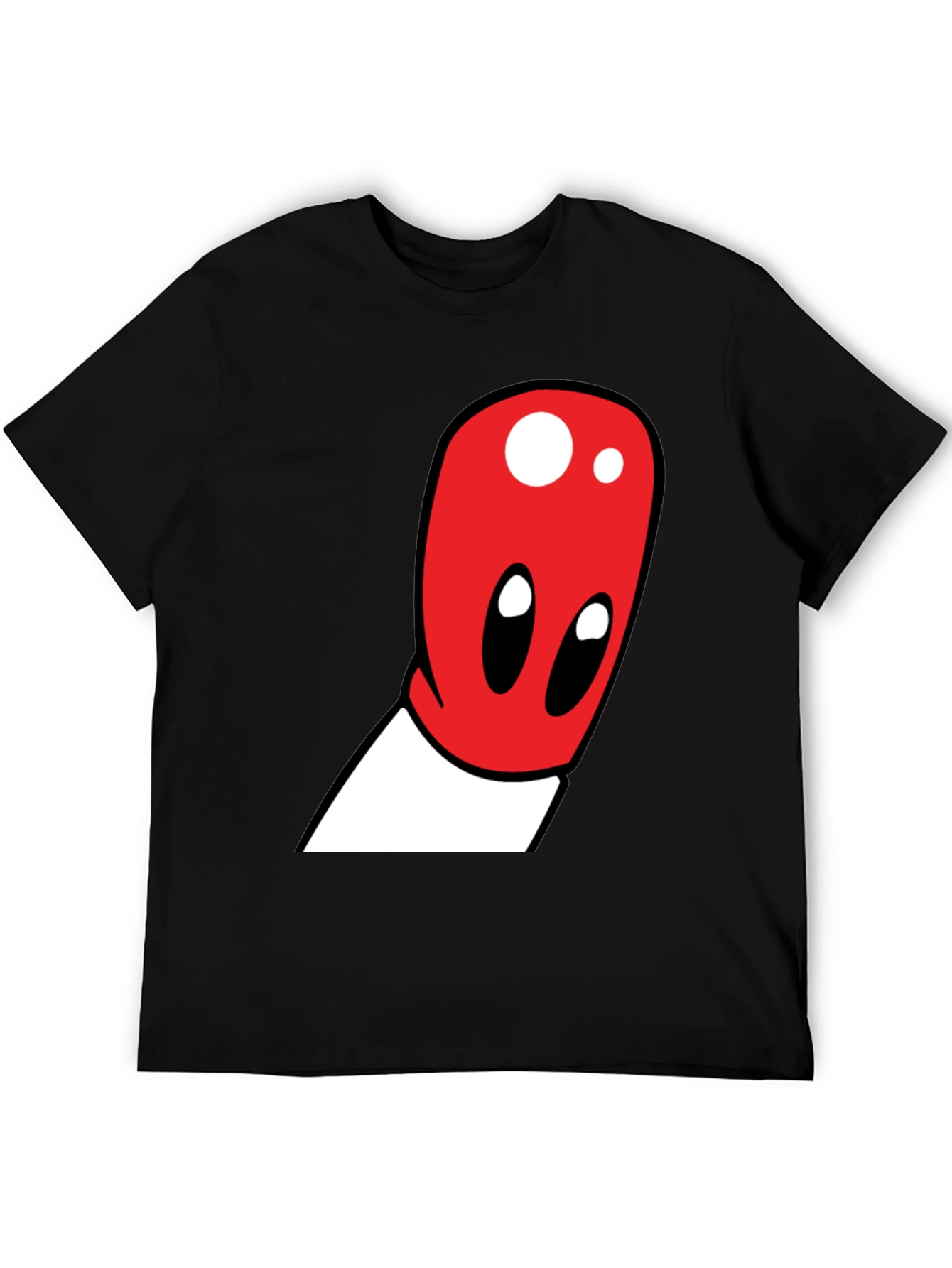 Black Cartoon Character Graphic Tee - Black view 5