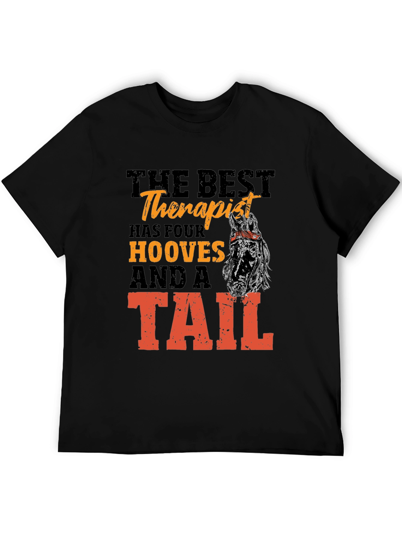 Black The Best Therapist T-Shirt view 5
