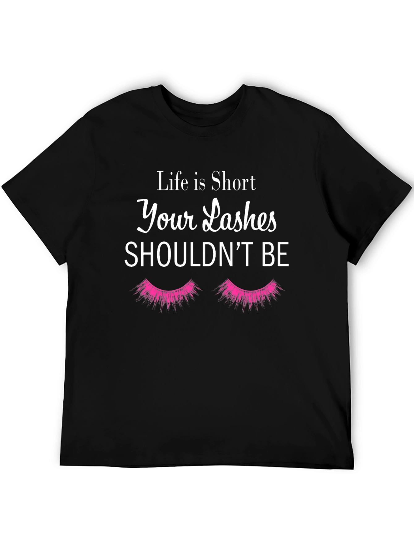 Black Life is Short Lashes Graphic T-Shirt view 5