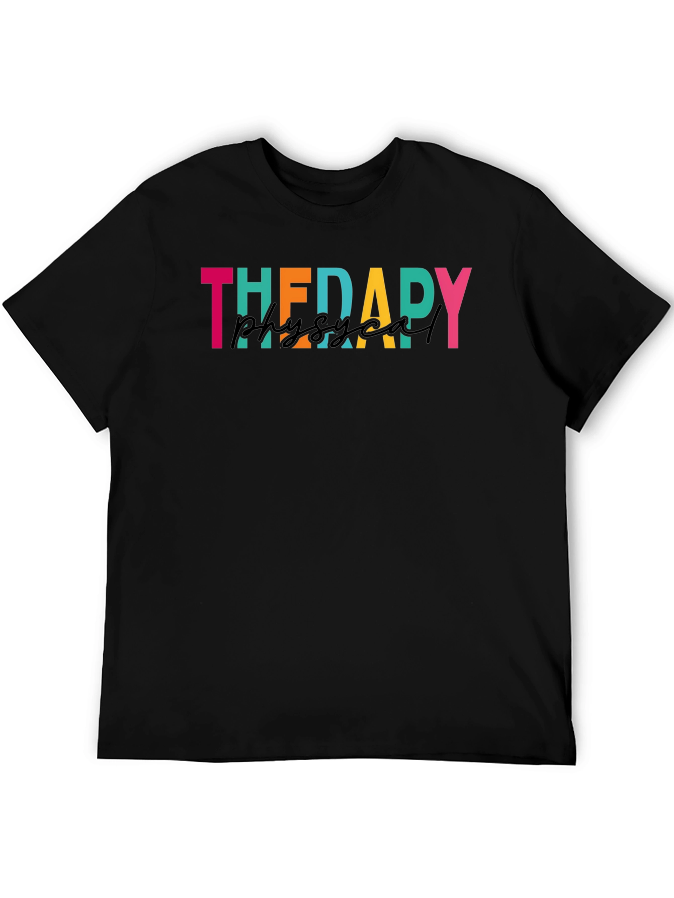 Black Therapy Physical T-Shirt - Black view 5