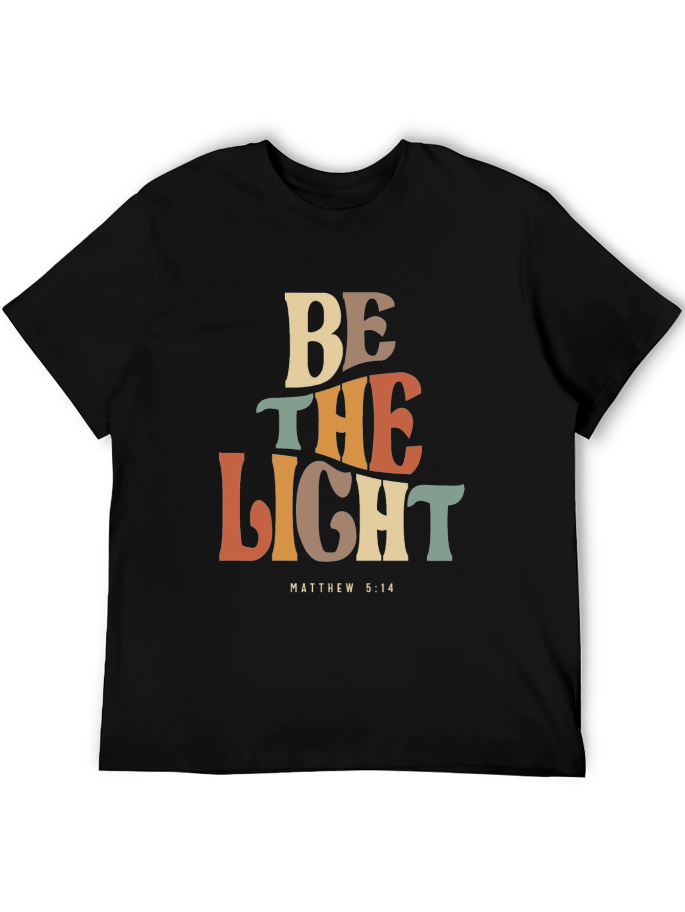 Black Be The Light T-Shirt - Matthew 5:14 Graphic Tee view 5