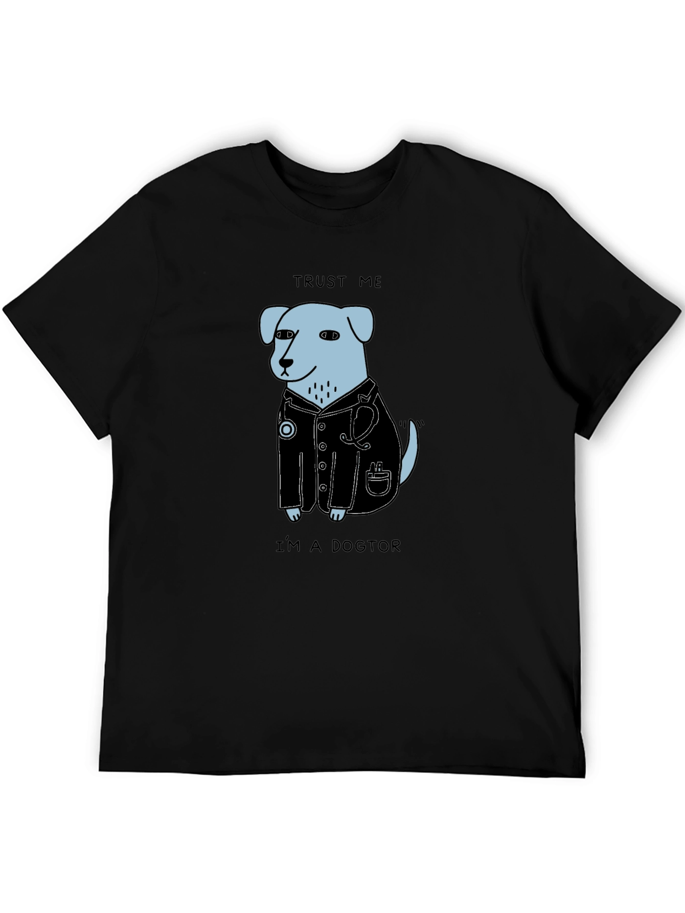 Black Trust Me I'm a Dogtor T-Shirt view 5