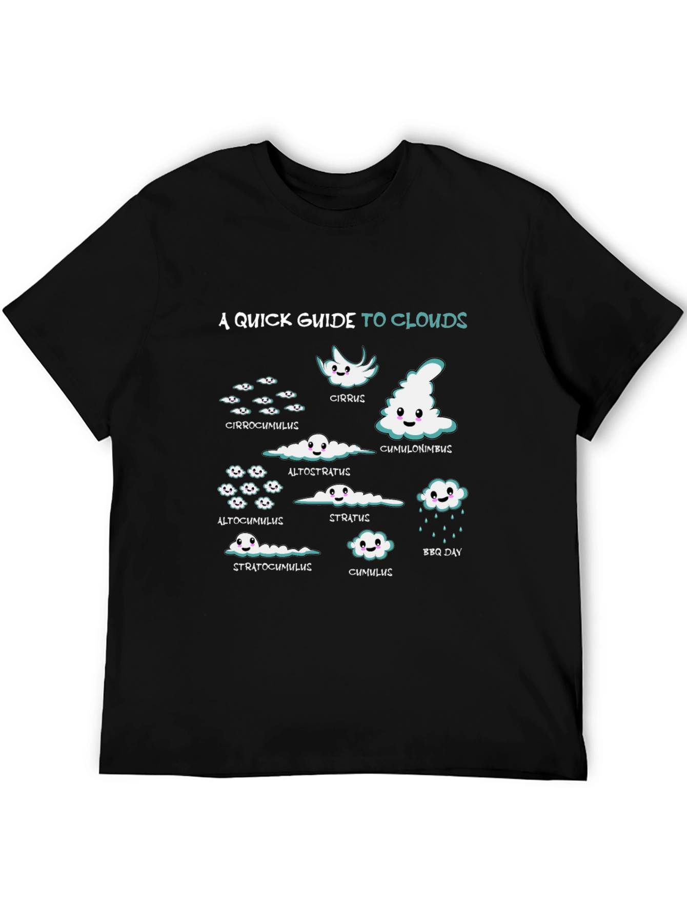 Black Clouds Graphic T-Shirt - Weather Enthusiast Tee view 5