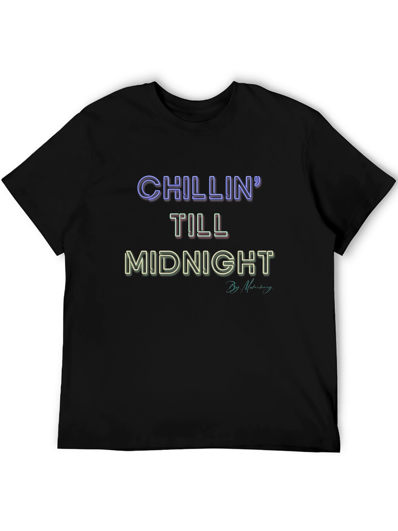 Black Chillin' Till Midnight Graphic T-Shirt view 5