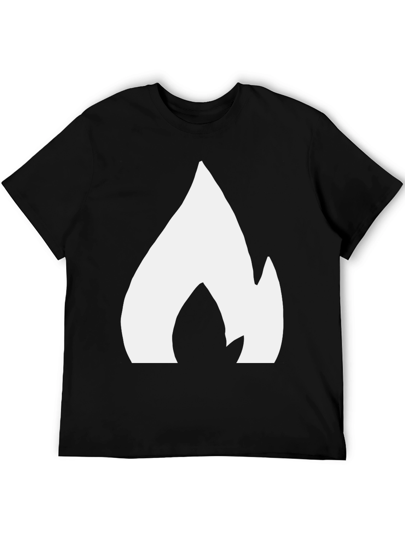 Black Bold Flame Graphic Tee - Black Casual Shirt view 5