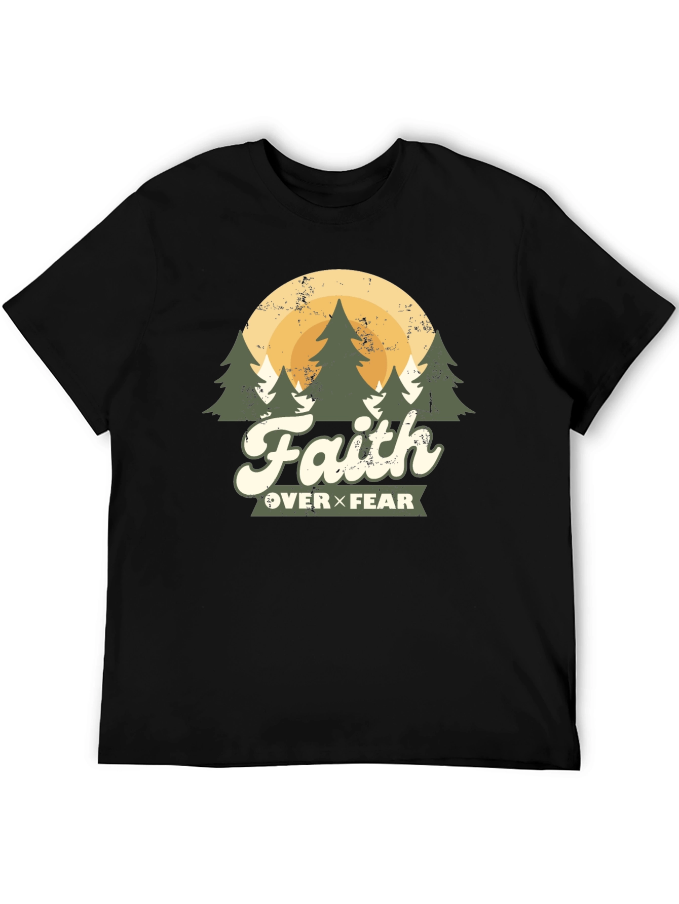 Black Faith Over Fear Graphic Tee view 5