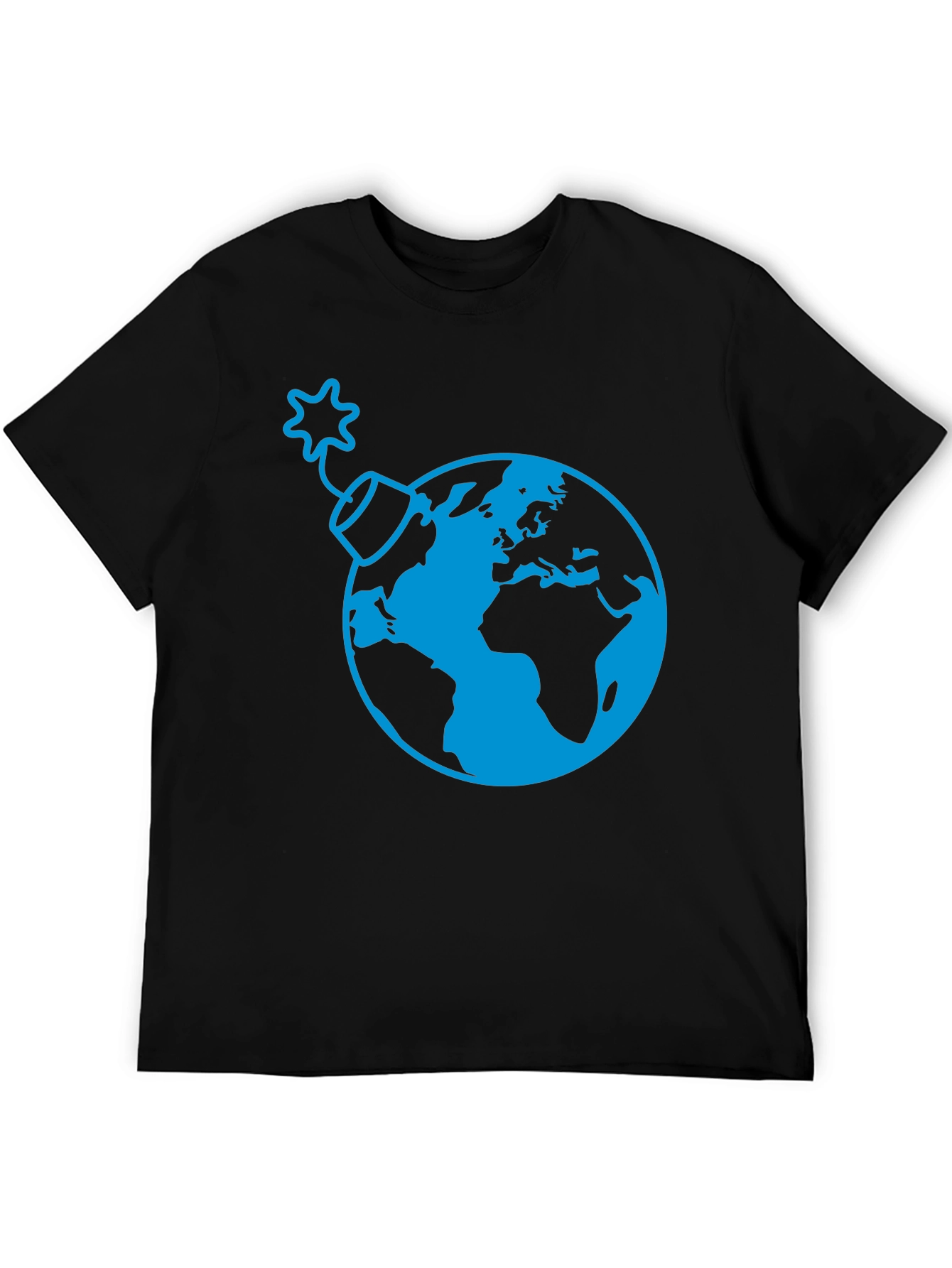 Black Earth Bomb Graphic Tee - Stylish Black T-Shirt view 5